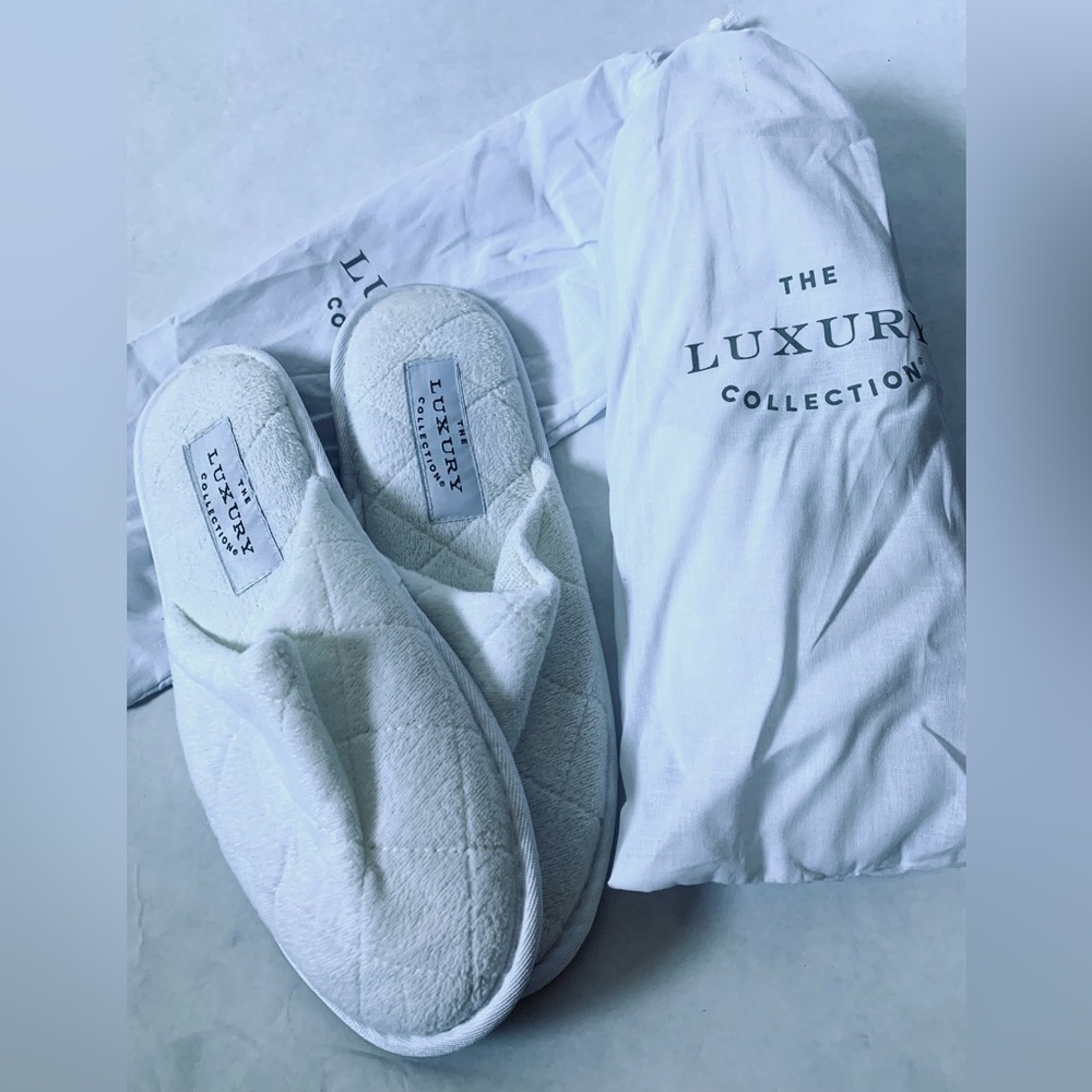 2 pair new The Luxury Collection Hotel Slippers Bath Spa one size Palace Hotel